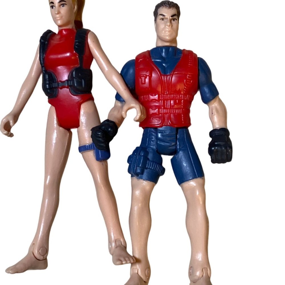 Scuba Diver Male Female Action Figures Jointed